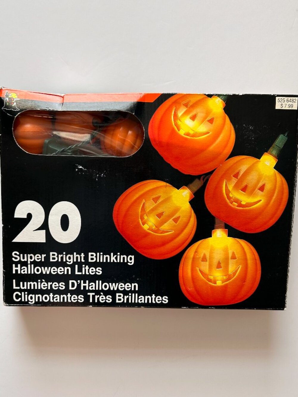 Vintage Halloween Blow Mold Pumpkin Lights 20 Count